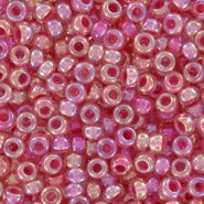 Miyuki rocailles kralen 8/0 - Hot pink lined crystal ab 8-355
